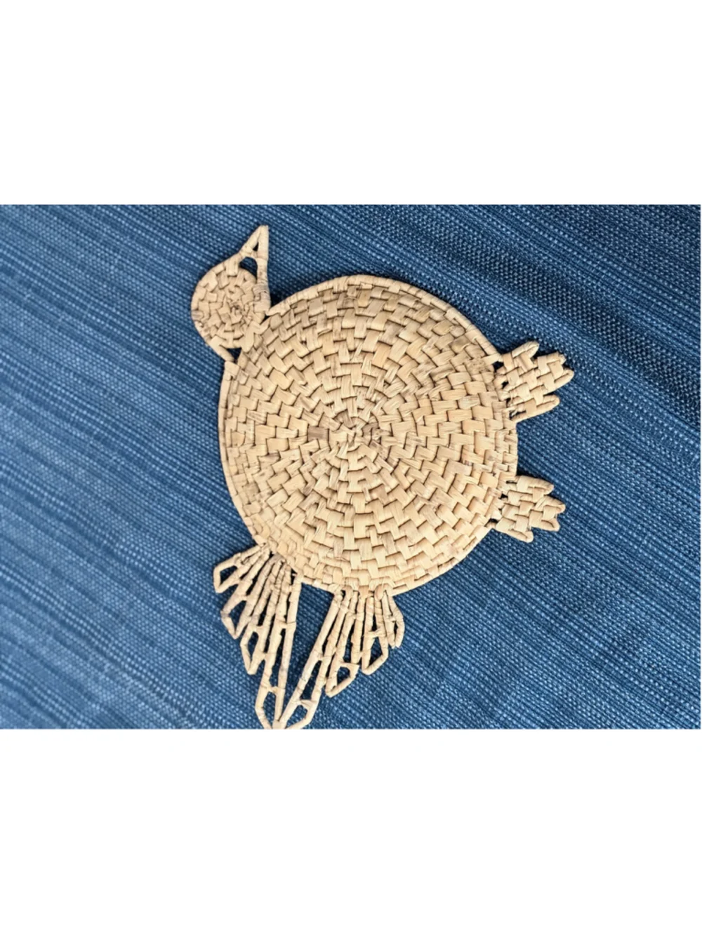 Vintage Wicker Raffia Chicken Decor hanging Wall Art